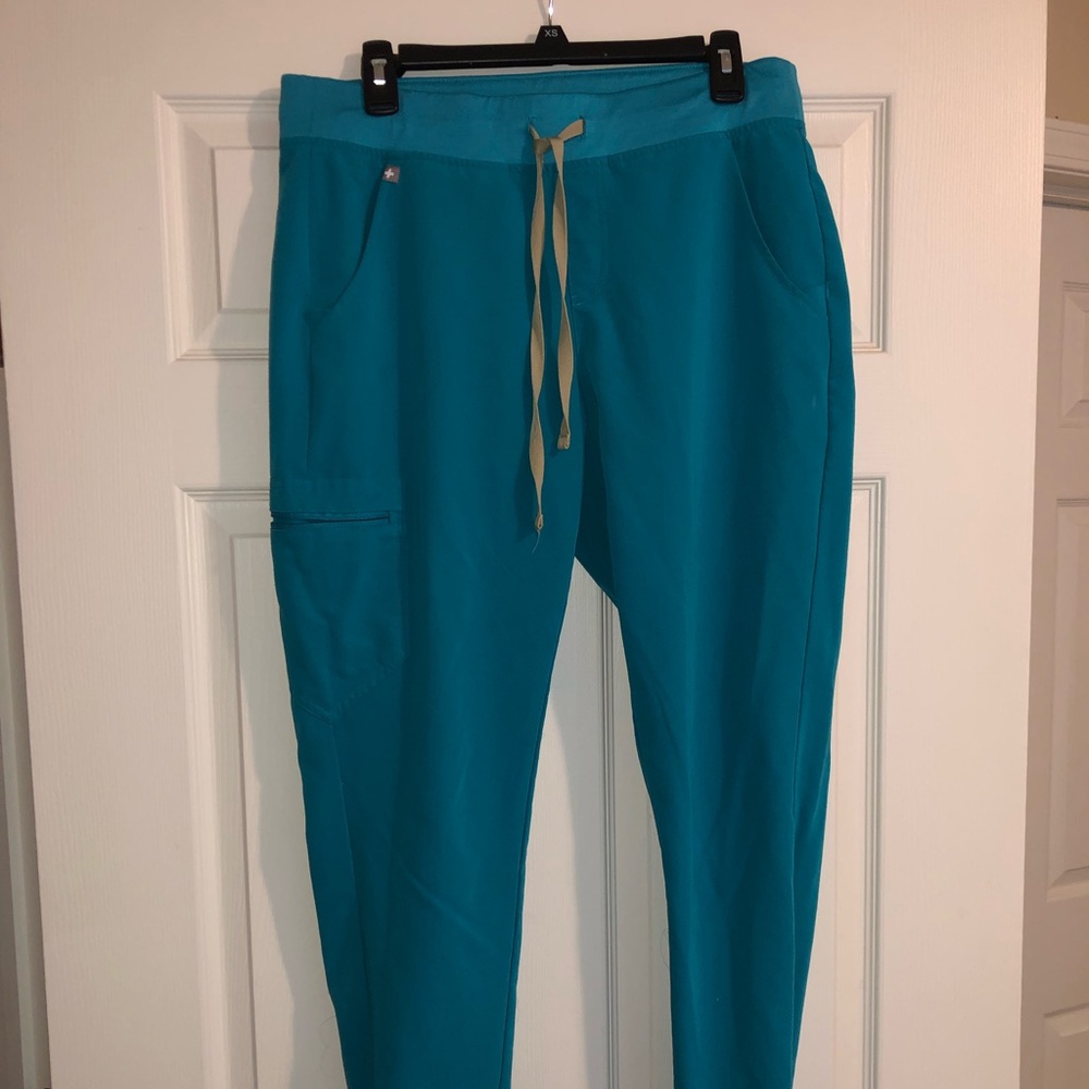 Figs Zamora Joggers in Teal - medium tall